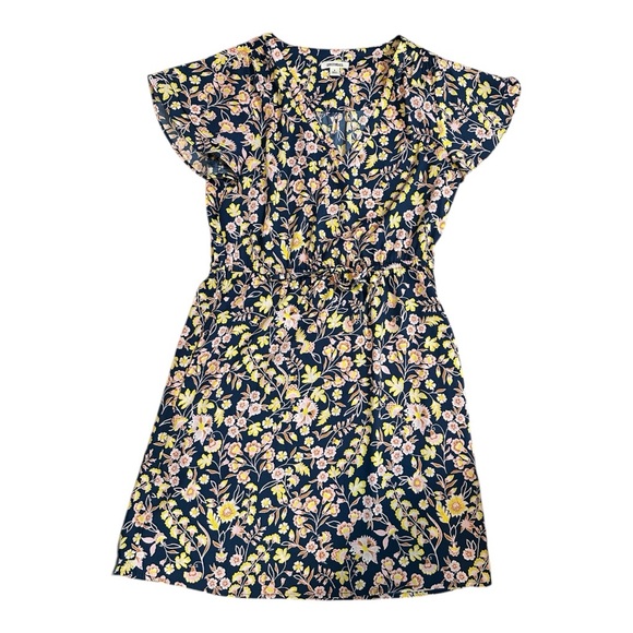 Goodthreads Women’s Ruffle-Sleeve Floral Dress | Size Small - Picture 1 of 10